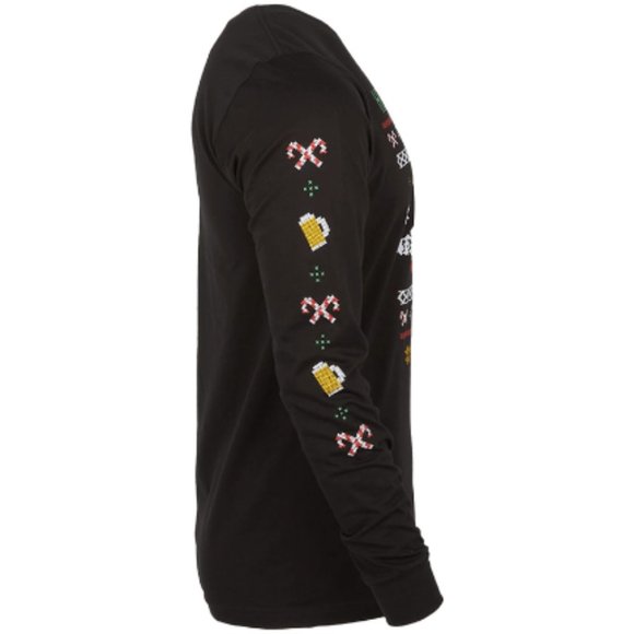 Dixxon HO HO HOLD MY BEER Men's Long Sleeve T-Shirt S - Picture 3 of 11